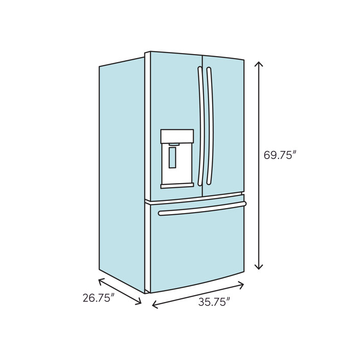 Blomberg 35.75" Counter Depth French Door Refrigerator Wayfair